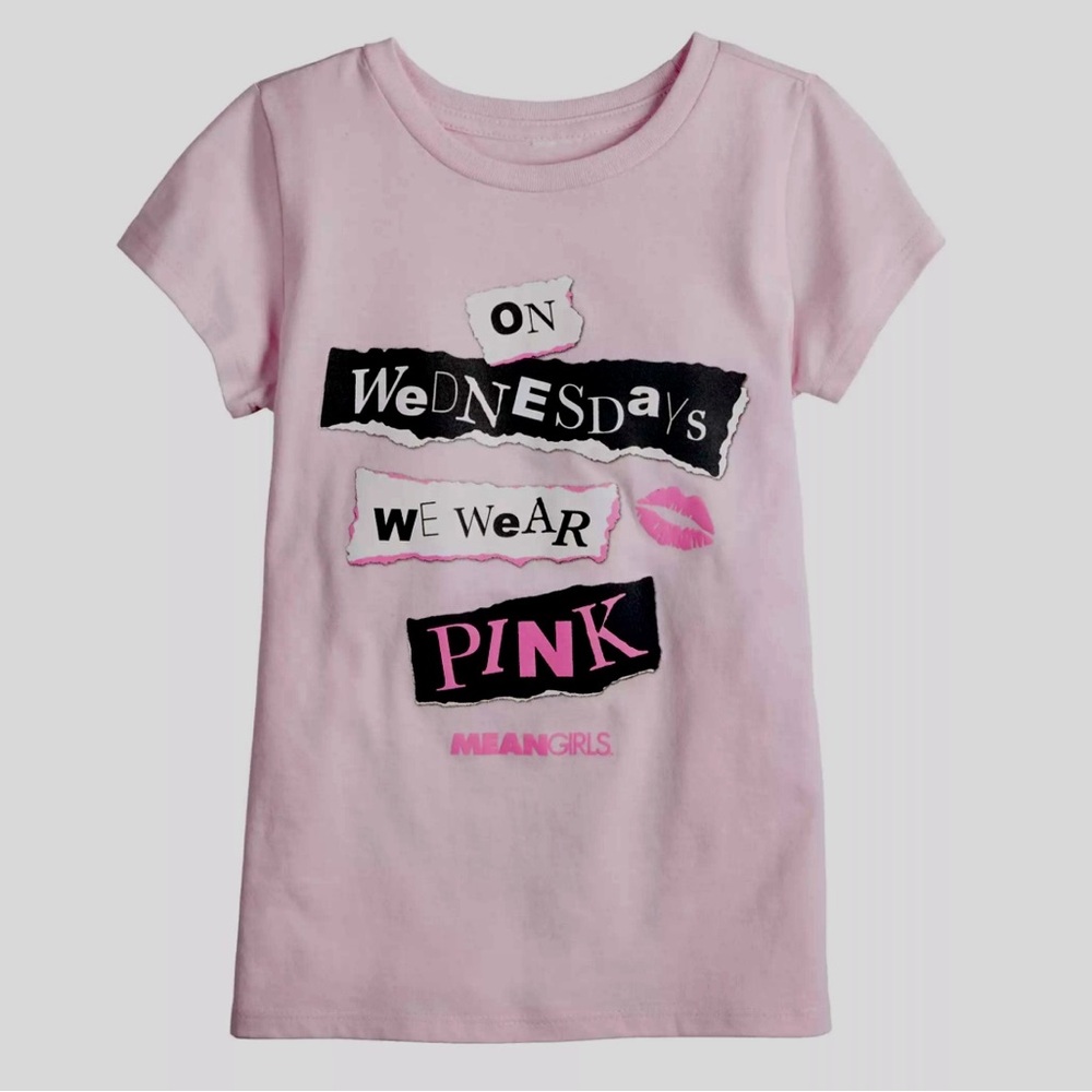 NEW Mean Girls “On Wednesday’s We Wear Pink” Graphic Tee.